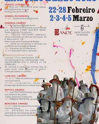 Fechas, información, programa, cartel, imágenes, mapa y ubicación de Entroido  en  Bande