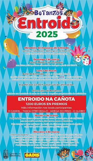 Fechas, información, programa, cartel, imágenes, mapa y ubicación de Entroido  en  Betanzos