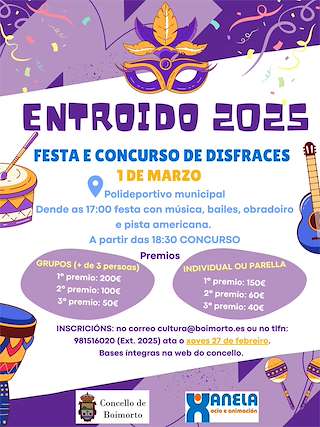 Fechas, información, programa, cartel, imágenes, mapa y ubicación de Entroido  en  Boimorto