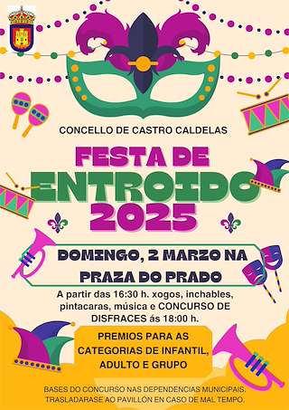 Fechas, información, programa, cartel, imágenes, mapa y ubicación de Entroido  en  Castro Caldelas
