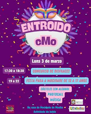 Fechas, información, programa, cartel, imágenes, mapa y ubicación de Entroido da Casa da Mocidade  en  Moaña