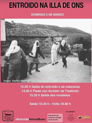Fechas, información, programa, cartel, imágenes, mapa y ubicación de Entroido da Illa de Ons  en  Bueu
