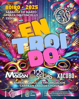 Fechas, información, programa, cartel, imágenes, mapa y ubicación de Entroido das Peñas   en  Boiro