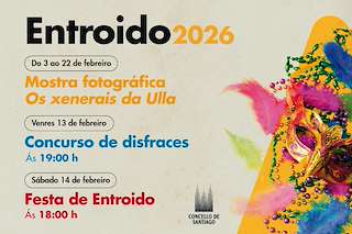 Fechas, información, programa, cartel, imágenes, mapa y ubicación de Entroido de Área Central (2026)  en  Santiago de Compostela