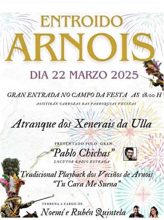 Fechas, información, programa, cartel, imágenes, mapa y ubicación de Entroido de Arnois  en  A Estrada