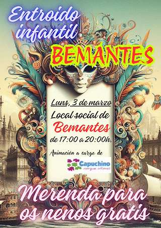 Fechas, información, programa, cartel, imágenes, mapa y ubicación de Entroido de Bemantes  en  Miño