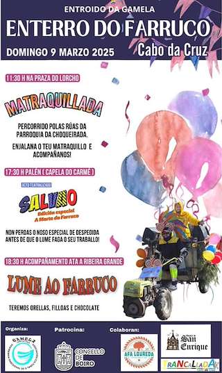Fechas, información, programa, cartel, imágenes, mapa y ubicación de Entroido de Cabo de Cruz  en  Boiro