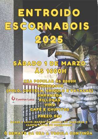Fechas, información, programa, cartel, imágenes, mapa y ubicación de Entroido de Escornabois  en  Trasmirás