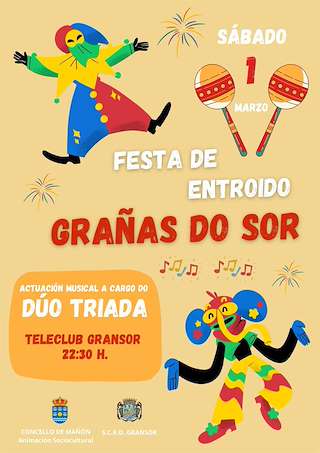 Fechas, información, programa, cartel, imágenes, mapa y ubicación de Entroido de Grañas de Sor  en  Mañón