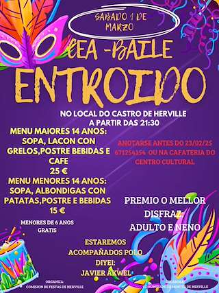 Fechas, información, programa, cartel, imágenes, mapa y ubicación de Entroido de Herville  en  Mos