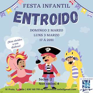 Fechas, información, programa, cartel, imágenes, mapa y ubicación de Entroido de la Sociedad Recreativa, Cultural y Deportiva  en  Sada