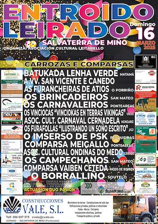 Fechas, información, programa, cartel, imágenes, mapa y ubicación de Entroido de Leirado   en  Salvaterra do Miño