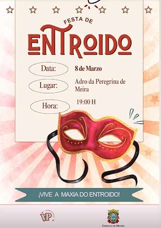 Fechas, información, programa, cartel, imágenes, mapa y ubicación de Entroido de Meira  en  Moaña