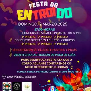 Fechas, información, programa, cartel, imágenes, mapa y ubicación de Entroido de Nebra  en  Porto do Son