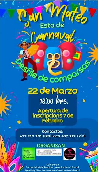 Fechas, información, programa, cartel, imágenes, mapa y ubicación de Entroido de San Mateo  en  Ponteareas