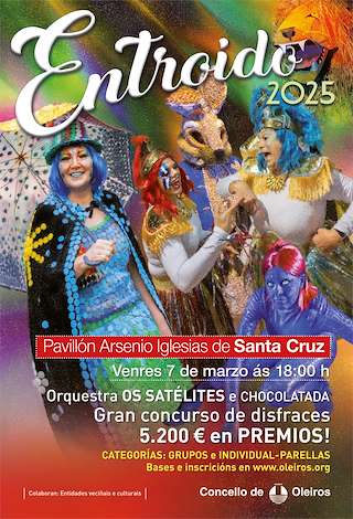 Fechas, información, programa, cartel, imágenes, mapa y ubicación de Entroido de Santa Cruz  en  Oleiros
