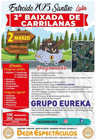 Fechas, información, programa, cartel, imágenes, mapa y ubicación de Entroido de Santiso - II Baixada de Carrilanas   en  Lalín