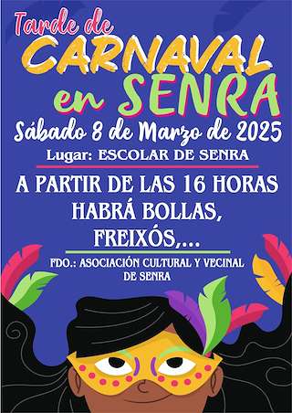 Fechas, información, programa, cartel, imágenes, mapa y ubicación de Entroido de Senra  en  Ortigueira
