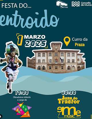 Fechas, información, programa, cartel, imágenes, mapa y ubicación de Entroido de Serres  en  Muros