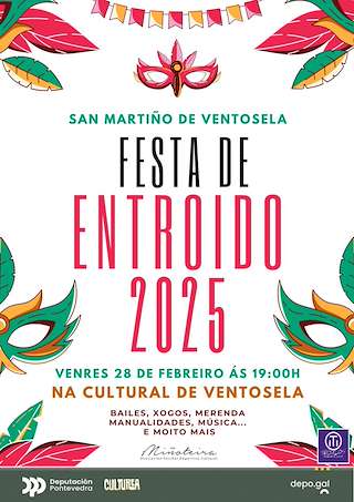 Fechas, información, programa, cartel, imágenes, mapa y ubicación de Entroido de Ventosela  en  Redondela