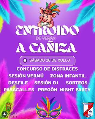 Fechas, información, programa, cartel, imágenes, mapa y ubicación de Entroido de Verán  en  A Cañiza
