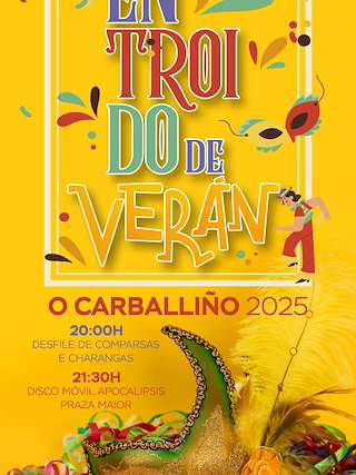Fechas, información, programa, cartel, imágenes, mapa y ubicación de Entroido de Verán  en  O Carballiño