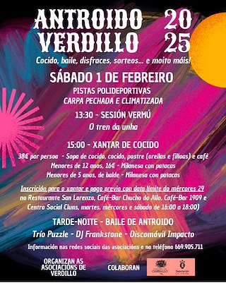 Fechas, información, programa, cartel, imágenes, mapa y ubicación de Entroido de Verdillo  en  Carballo