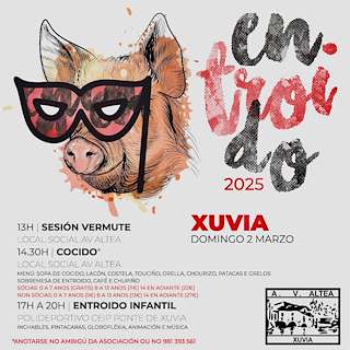 Fechas, información, programa, cartel, imágenes, mapa y ubicación de Entroido de Xuvia   en  Narón