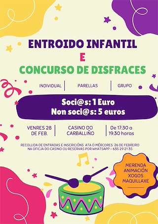 Fechas, información, programa, cartel, imágenes, mapa y ubicación de Entroido do Casino  en  O Carballiño