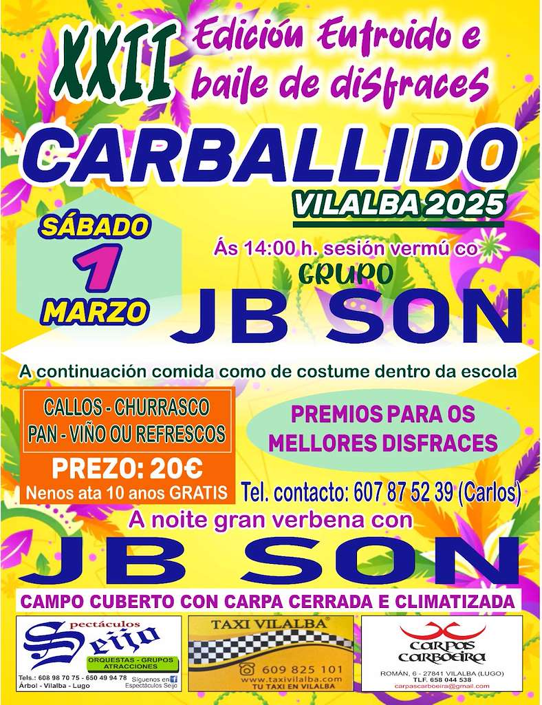 XXII Entroido e Baile de Disfraces de Carballido en Vilalba