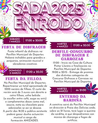 Fechas, información, programa, cartel, imágenes, mapa y ubicación de Entroido - XXXIX Festa da Filloa  en  Sada