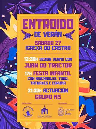 Fechas, información, programa, cartel, imágenes, mapa y ubicación de Entroido Fin de Verán de Cabo da Cruz (2025)  en  Boiro