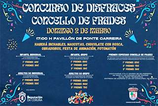 Fechas, información, programa, cartel, imágenes, mapa y ubicación de Entroido  en  Frades