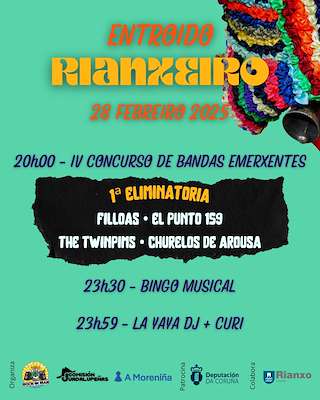 Fechas, información, programa, cartel, imágenes, mapa y ubicación de Entroido Made in Jalisia  en  Rianxo