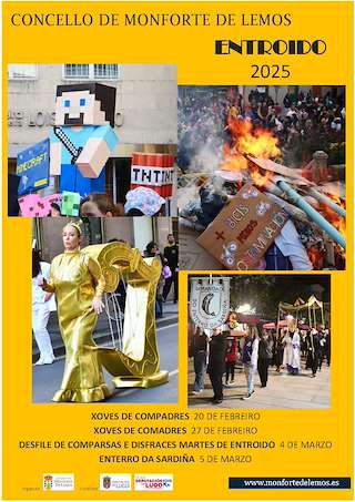 Fechas, información, programa, cartel, imágenes, mapa y ubicación de Entroido  en  Monforte de Lemos