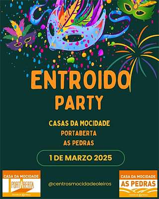 Fechas, información, programa, cartel, imágenes, mapa y ubicación de Entroido Party  en  Oleiros