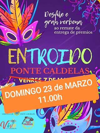 Fechas, información, programa, cartel, imágenes, mapa y ubicación de Entroido  en  Ponte Caldelas