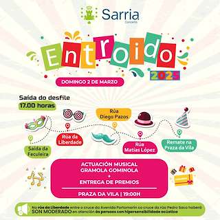 Fechas, información, programa, cartel, imágenes, mapa y ubicación de Entroido  en  Sarria