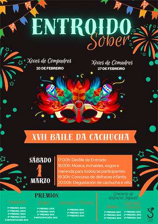 Fechas, información, programa, cartel, imágenes, mapa y ubicación de Entroido  en  Sober