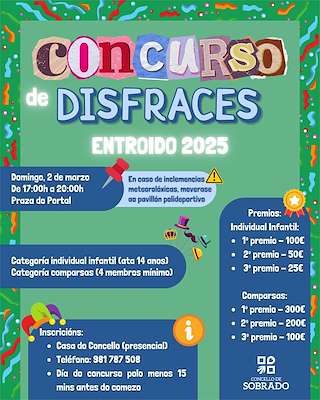 Fechas, información, programa, cartel, imágenes, mapa y ubicación de Entroido  en  Sobrado