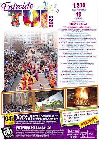 Fechas, información, programa, cartel, imágenes, mapa y ubicación de Entroido  en  Tui