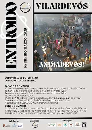 Fechas, información, programa, cartel, imágenes, mapa y ubicación de Entroido  en  Vilardevós