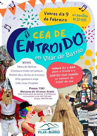 Cena de Carnaval (2026) en Vilar de Barrio