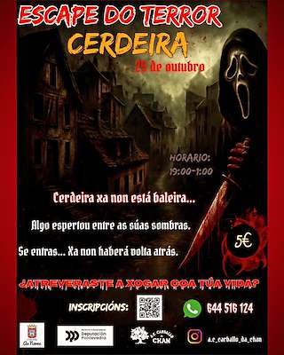 Fechas, información, programa, cartel, imágenes, mapa y ubicación de Escape do Terror de Cerdeira (2025)  en  As Neves