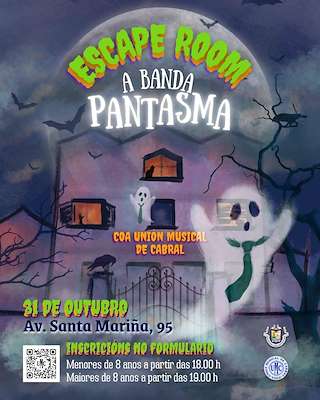 Fechas, información, programa, cartel, imágenes, mapa y ubicación de Escape Room de Cabral - A Banda Pantasma (2026)  en  Vigo