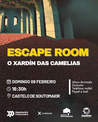 Fechas, información, programa, cartel, imágenes, mapa y ubicación de Escape Room O Xardín das Camelias  en  Soutomaior