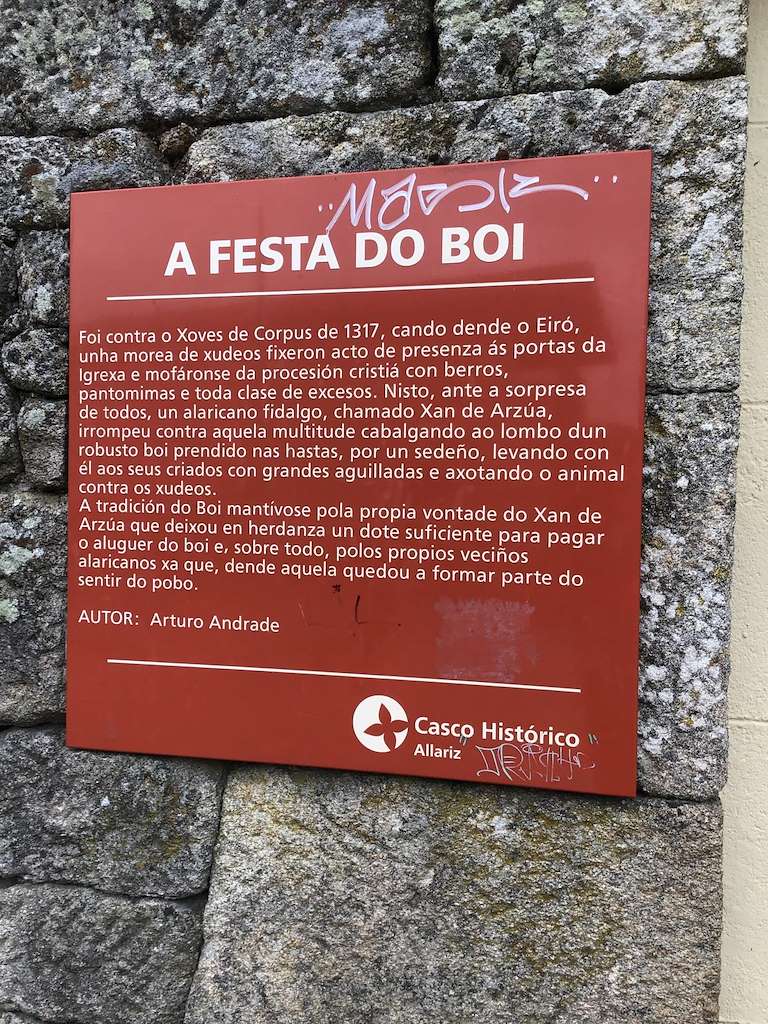 Escultura A Festa do Boi en Allariz