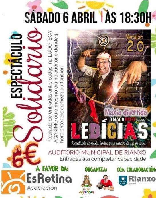 Espectáculo Solidario - Mago Paco: Ledícias (2024) en Rianxo