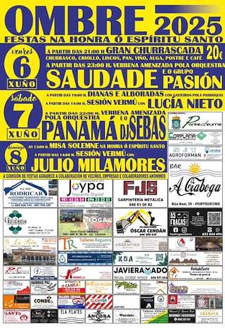 Fechas, información, programa, cartel, imágenes, mapa y ubicación de Espíritu Santo de Ombre  en  Pontedeume
