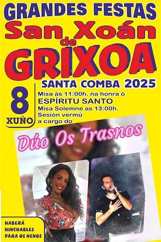 Fechas, información, programa, cartel, imágenes, mapa y ubicación de Espíritu Santo de San Xoán de Grixoa  en  Santa Comba